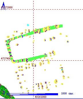  Digitised plan of excavated post hole 