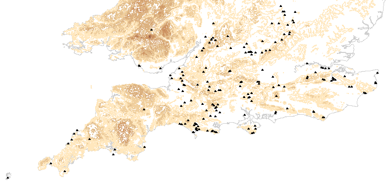 Distribution of sites for Continental transition