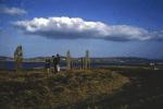 Henge monument and stone circle at Ring of Brodgar, Orkney Islands