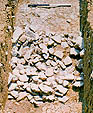 Inner ditch, area 2, with filling of stones.