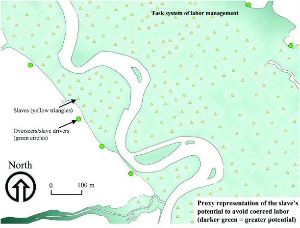 Map showing task labour management