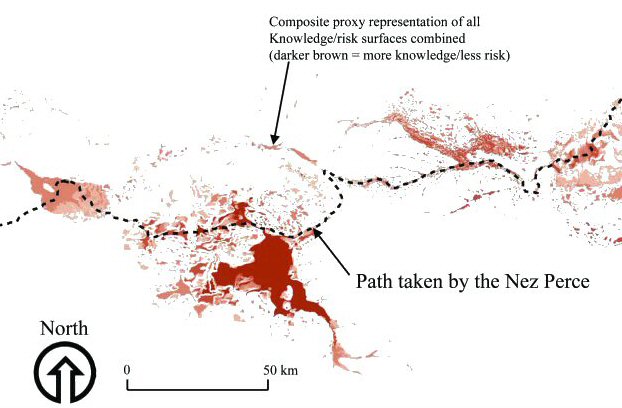 Map showing knowledge and risk