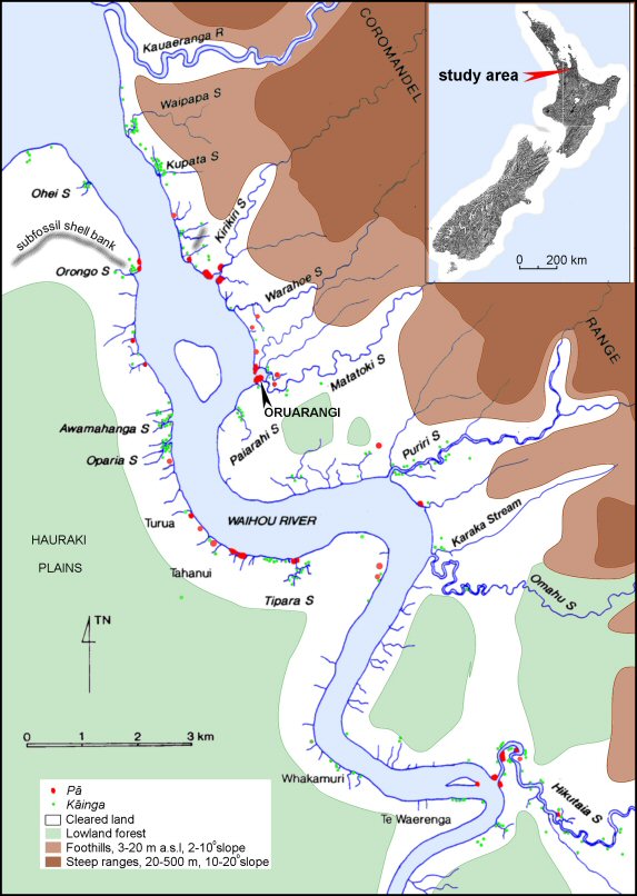 Map of settlements