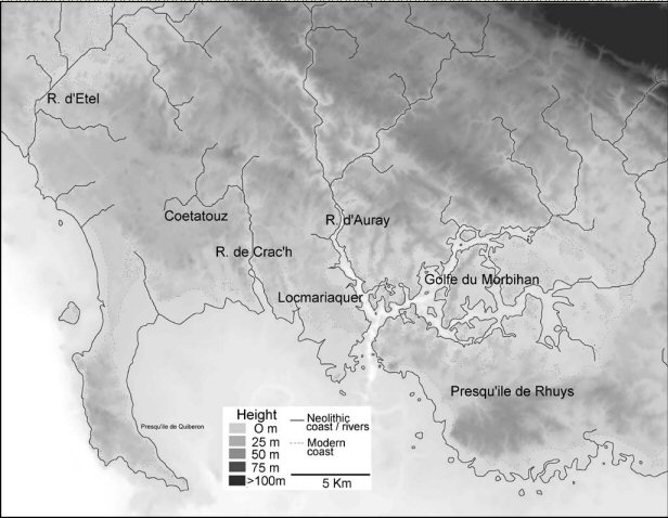 Map showing topography