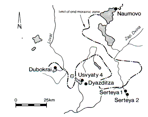 Map of study area showing location of sites