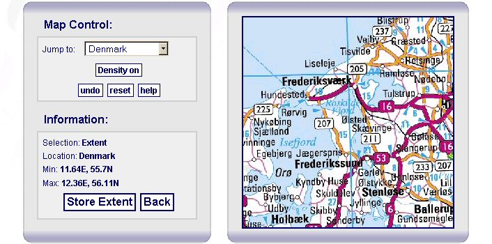 The ARENA Where aearch: looking at the area around Frederikssund in Denmark