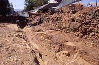 Excavation in 2004 of the north-eastern side of the circuit wall of Ammaia (courtesy of the Fundacao Cidade de Ammaia).