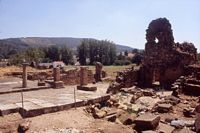 Excavated remains of the so-called porta sul or southern gate.