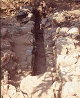 Canalisation excavated in the baths of the forum of Ammaia.