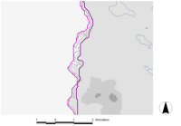 Map of Orkney showing visilibity paths