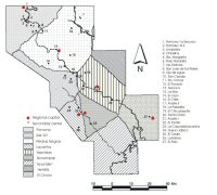 Initial territorial extent with secondary sites plotted