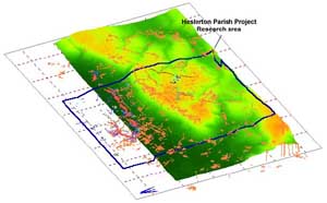 Cropmarks draped over a Digital Elevation Model