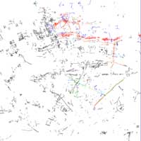 Plot of all known crop marks in the Heslerton Parish Project Area