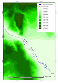 Palaeochannels in the upland zone