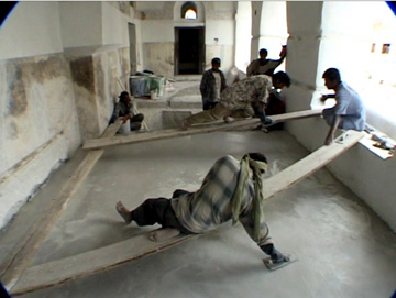 Image of polishing the floor.