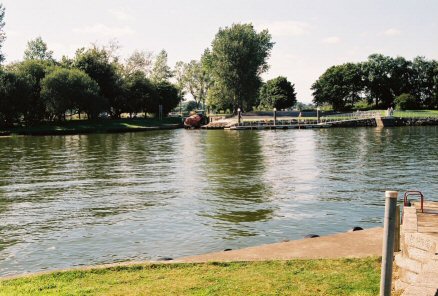 Figure 14. Newferry, County Antrim a formerly important fording point of the River Bann. The mesolithic site is just off the picture to the right (on the river's eastern bank)