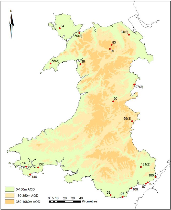 Distribution of settlements earlier than 900 BC