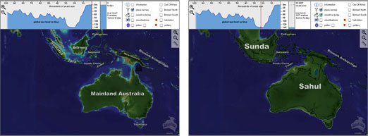 Labeling of the land masses