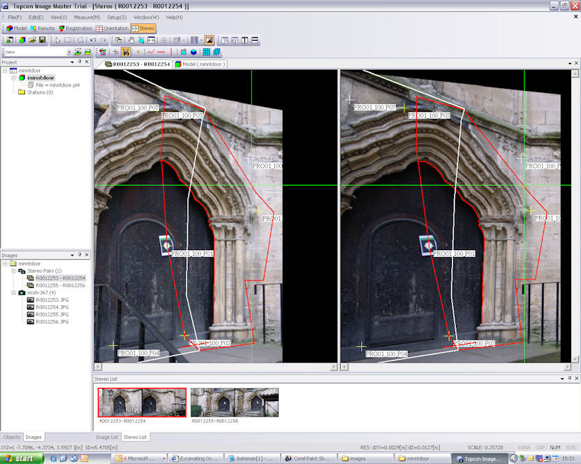 Figure 10: The ImageMaster stereo screen