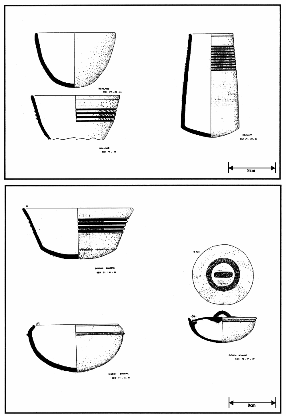 Céramiques de Ndalane (haut) et de Dioran-Boumak (bas)