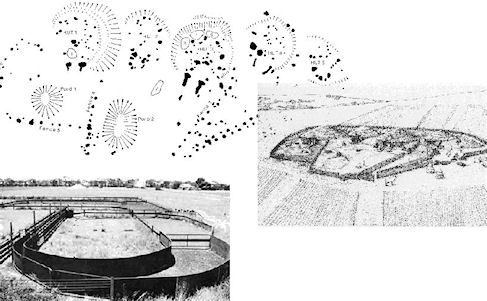 A reconstruction and general plan of Hut Platform 4 and a'U' bugle sheep yard.