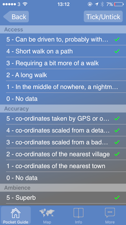 Figure 3 Selecting different criteria within the Global filtering option.