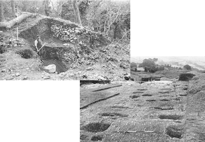 Historical excavation at Dinorben and Ffridd Faldwyn -  a contrast of styles