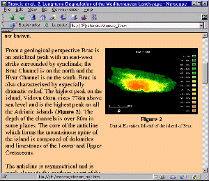 Screenshot of Digital Elevation Model of the village of Brac (A)