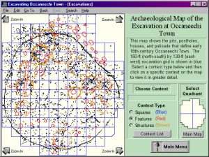 Screenshot of archaeological site plan