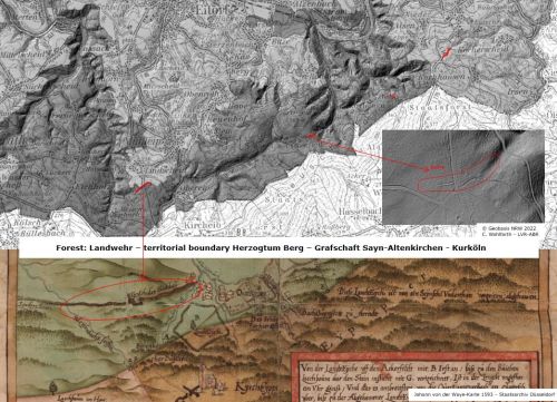 A map showing a Historic Territorial Boundary