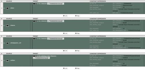 screenshot of the 3M Mapping Memory Manager interface showing the mapping of the four main tables 