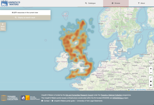 A screengrab of the UNPATH'd waters portal