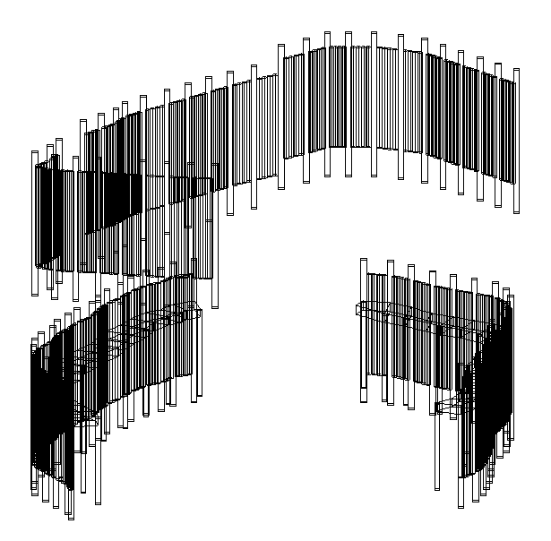 Wireframe CAD model of palisades