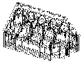 Wire frame CAD model of hall