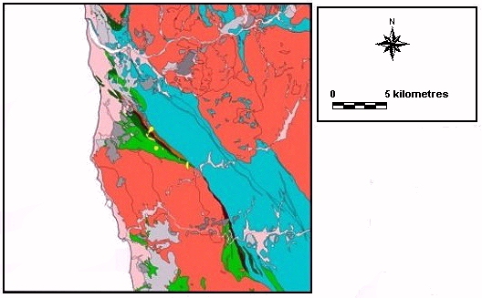 Surface geology of the study area